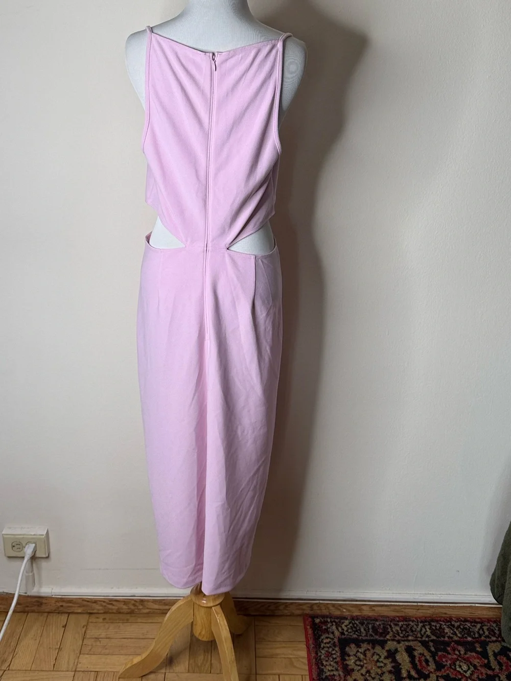 Abercrombie Pink Boat Neck Side Cut Out Maxi Dress
